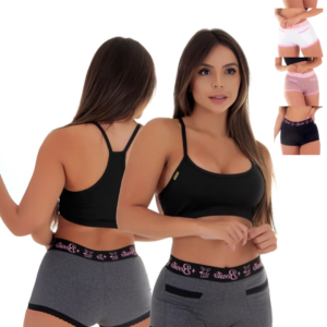 Kit com 5 Calcinhas Short Bang Bang em Cotton