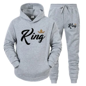 Conjunto Moletom com capuz e calças para homens e mulheres