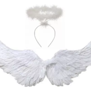 Fantasia de Anjo Completa - Asa + Tiara Auréola