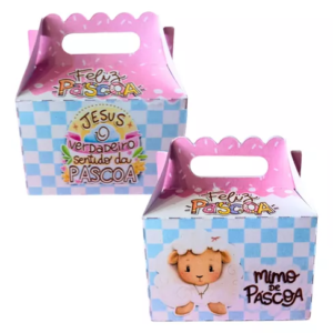 Caixa Maleta Páscoa - Kit com 50 Unidades