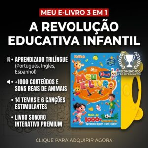 Livro sonoro infantil trilíngue (Português,...
