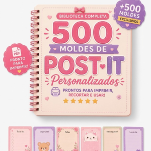 Biblioteca Completa: 500 Moldes de Post-it Personalizados para Imprimir e Usar arquivos digiatais