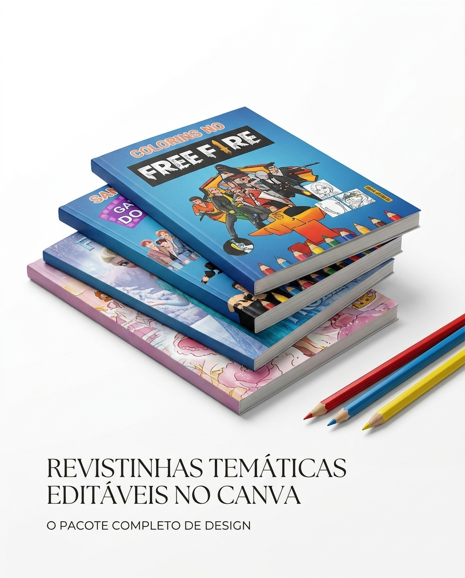 21 MODELOS DE REVISTINHAS TEMÁTICAS EDITÁVEIS NO CANVA